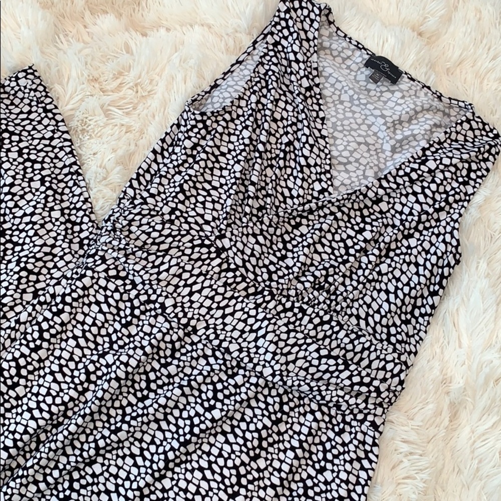 Navy and White Maxi Dress